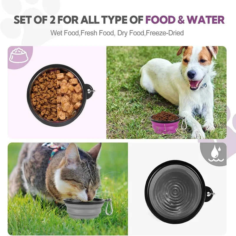 Collapsible Silicone Dog Bowl
