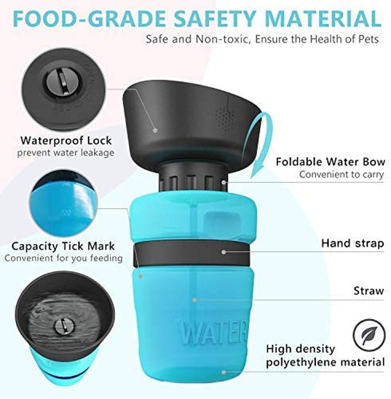 17oz Flip Travel Dog Water Bottle