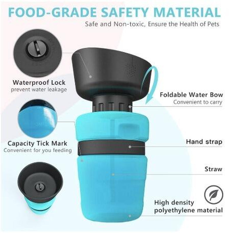 17oz Flip Travel Dog Water Bottle
