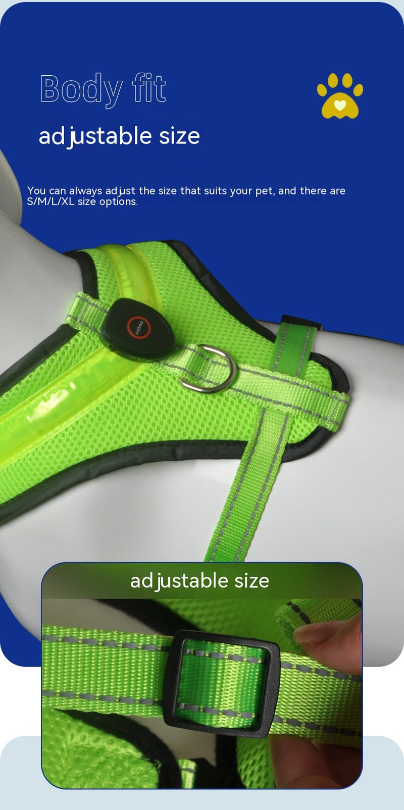 LED Safety Dog Harness 